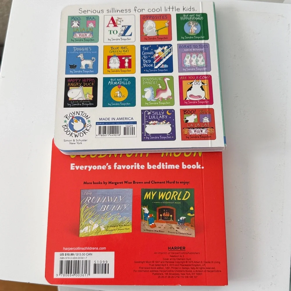 Children's Board Books Set Goodnight Moon and Moo,Baa, LaLaLa!  New